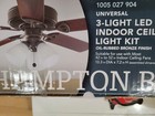 Hampton Bay 3-light Oil Rubbed Bronze Ceiling Fan Shades Led Light Kit
