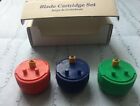 Creative Memories Custom Cutting System Red Blue Green Blade Cartridge Set