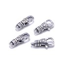 925 Sterling Silver Anti-silver With Grain Clasp Size 6x15mm 2 Pcs Per Bag