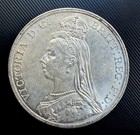 1889 Uk Great Britain Silver Crown  Large Silver Coin