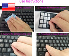 English Letters Non-transparent Keyboard Sticker With White Lettering On Black B