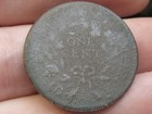 1796 Draped Bust Large Cent One Penny- Metal Detector Find  Crusty