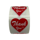 Thank You Stickers   1 1 8  Red Heart   Mailing Envelope Seal   500 Labels