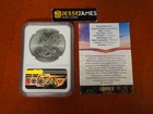 2021  1 American Silver Eagle Ngc Ms70 U s  State Series North Dakota T2 W  Card