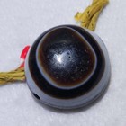 Magic Power Old Tibetan Agate  goat Eye  Amulet Round Dzi Bead Pk031