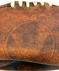 Old Football V Logo Lace Up Leather Antique Vanderbilt Virgina Rugby Watermelon