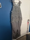 Vtg 40x32 Sears Railroad Pin Striped Conductor Bib Overalls Union Made Usa