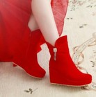 Wedge High Heels Shoes Chic Ladies Platform Shoes Ankle Boots Winter Warm Zip Sz