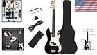 Comfortable Playing Electric Bass Guitar For Beginners With Travel Bag Included