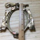 Vintage 1930s Art Nouvean Ornate Solid Brass Gold Toned Oval Photo Picture Frame