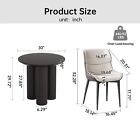 Round Dining Table Set Of 3 Black Kitchen Table With 2 Chairs Dining Room Table