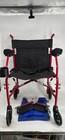 Medline Mds808200f3r 19in  Ultralight Transport Wheelchair  - Red