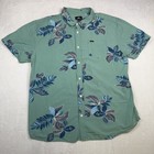 O neill Men s Standard Fit Button-down Shirt Size Xxl Green Tropical Floral