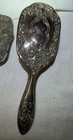 Antique  Silver Plated 3 Piece Set - Mirror  Brush    Comb