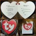      Spice      1997 Ty Classics Plush Large Brown   White Tabby Cat 15  Long  mwmt 