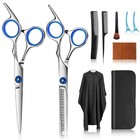 10-piece Stainless Steel Hairdressing Scissors Set For Professional And Home Use