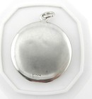 Vintage Antique Art Nouveau Sterling Silver Ribbon Photo Locket Pendant 1 1 4 