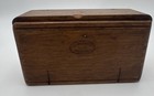Antique Singer Oak Wooden Puzzle Box Patented 1889 Heirloom Velvet Lined