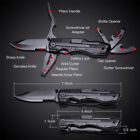 18-in-1 Multi Tool Knife Outdoor Survival Compact Folding Pocket Pliers W  Bits