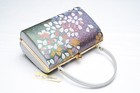 Dear Vanilla Japanese Kimono Enamel Handbag Purse Vintage Authentic Made Japan