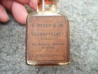 Old Cork Top Paper Label Bottle F  Weber   Co  Transparency Liquid 2 75 t Free