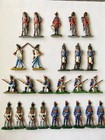 25 Antique Or Vintage Lead Soldiers - European Infantry - Napoleonic Wars Era