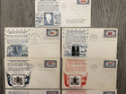 Lot Of 10 Walter Crosby Overrun Nations Series First Day Covers  1943-1944 