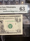1995  1 Federal Reserve Note-insufficient Ink Error-pmg 63 Choice Uncirculated