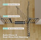 Baby Pet Safety Gate No Drill two-way Swing walk Thru dual Lock 29-43 x 30 