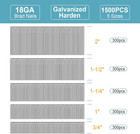 18 Gauge Brad Nails 1500pcs Galvanized Nail Gun Nails For Pneumatic   