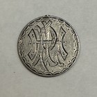 1876 Seated Liberty Dime     Victorian Love Token     Ornate Engraved Monogram