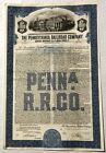Vintage 1945 Pennsylvania Railroad  pennsy  Gold Bond Certificate W  Coupons 