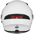 Ilm White Flip Up Modular Full Face Motorcycle Helmet Dual Visor Led Dot 902l