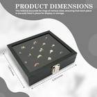 Ring Box Ring Jewelry Organizer Box 36 Rings Display Storage Case Glass Top