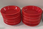 Set Of 24 Red Robert Stanley Condiment Plates     Holiday Party Appetizer