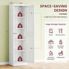 71 tall Narrow Storage Cabinet metal 5   shelf Slim Pantry For Kitchen living Room