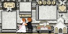 Wedding    2 Premade Scrapbook Pages Paper Piecing Layout Printed Bride   Cherry