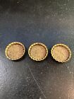 3 vintage Coca-cola Coke Unused Uncrimped Cork-lined Bottle Cap Skeleton Key