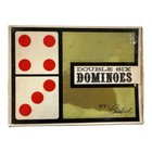 Vintage Crisloid Double Six Dominoes  With    3d    Case And Rules