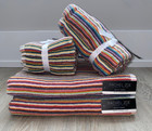 Rachel Zoe 9 Piece Striped Rainbow Towel Set 2 Bath  2 Hand  5 Washcloth New
