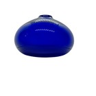 Vintage Handmade Blown Glass Vase Cobalt Blue