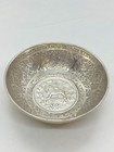 Elegant Persian 900 Silver Bowl With Rare Shah Muzaffar Al-din Coin  Pure Crafts