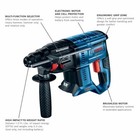 Bosch Bulldog 18v 8-amp 3 4  Sds-plus Variable Cordless Rotary Hammer Drill New