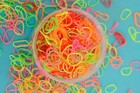 Rainbow Rubber Bands For Hair Or Horse Manes   Tails