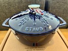Staub Wa-nabe S 16cm Snowflake Gran Blue Silver Knob Cast Iron Japan F s Rare