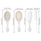 5pcs Vintage Hand Mirror Comb Set With Storage Pot Antique Cosmetic Mirror Hair 