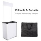 Popup Promotional Counter Table Booth Portable Demo Display Banner Stand 2 Pack