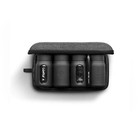 Aged   Ore Bottle Flight Set Of 4 Silicone Wrapped Glass Bottles With Case New