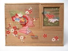 Japanese Antique Vintage Paulownia Wooden Haribako Sewing Box
