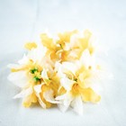 Vintage 1990 s Ivory Yellow Green Hawaiian Floral Hula Dance Leis Wrist Ponytail